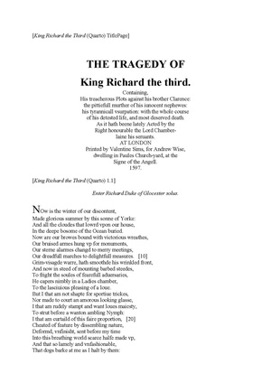 Shakespeare The Tragedy of King Richard the third Quarto 1597.pdf