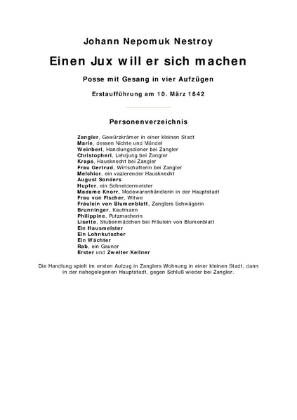 Datei:Nestroy Einen Jux will er sich machen.pdf