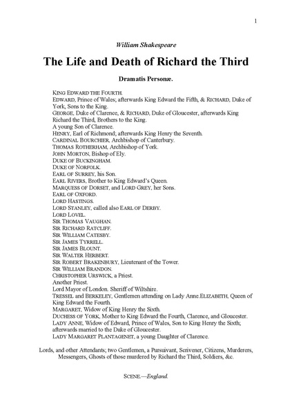 Datei:Shakespeare The Life and Death of Richard the Third.pdf
