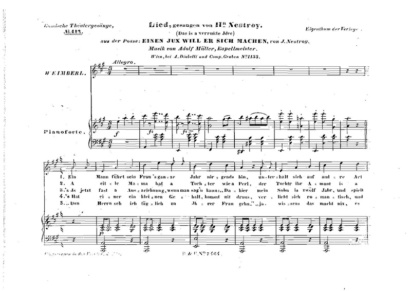 Datei:Nestroy Einen Jux will er sich machen Noten.pdf