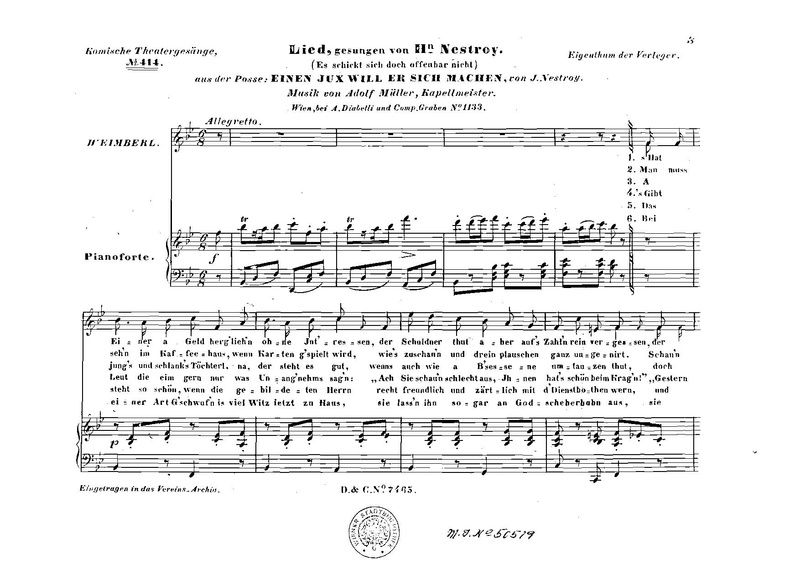 Datei:Nestroy Einen Jux will er sich machen Noten.pdf