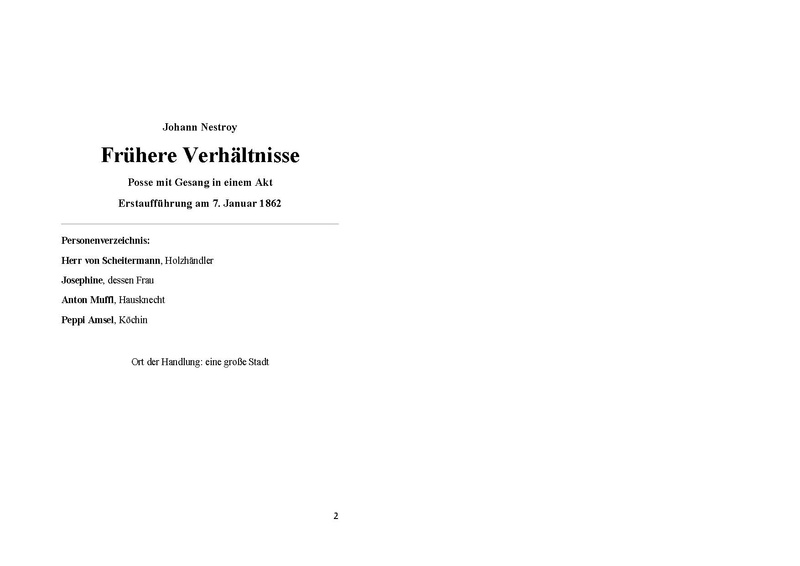 Datei:Johann Nestroy Frühere Verhältnisse Textheft.pdf